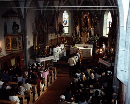 Aufnahmen in der Kirche von La Villa